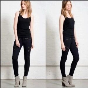 Rag & Bone zip skinny denim In midnight